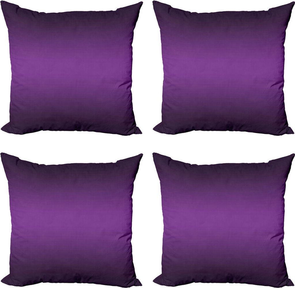 ABAKUHAUS Ombre Kissenbezug Set (4 Stück), Kino Vorhang-Entwurf, Moderner Doppelseitiger Digitaldruck, 45 cm x 45 cm, Lila