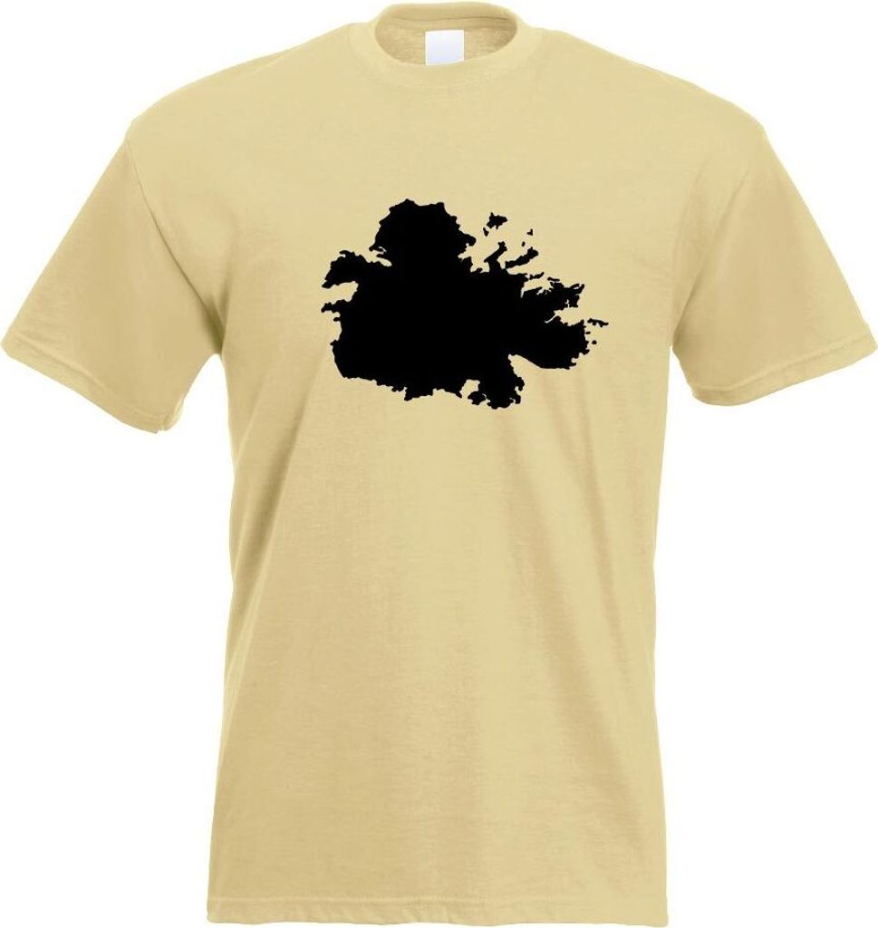 Kiwistar - T-Shirt - Khaki - Antigua und Barbuda Herren Funshirt Bedruckt Design Sprüche Spruch Motive - mit Motiv Bedruckt - Funshirt Design - Sp...