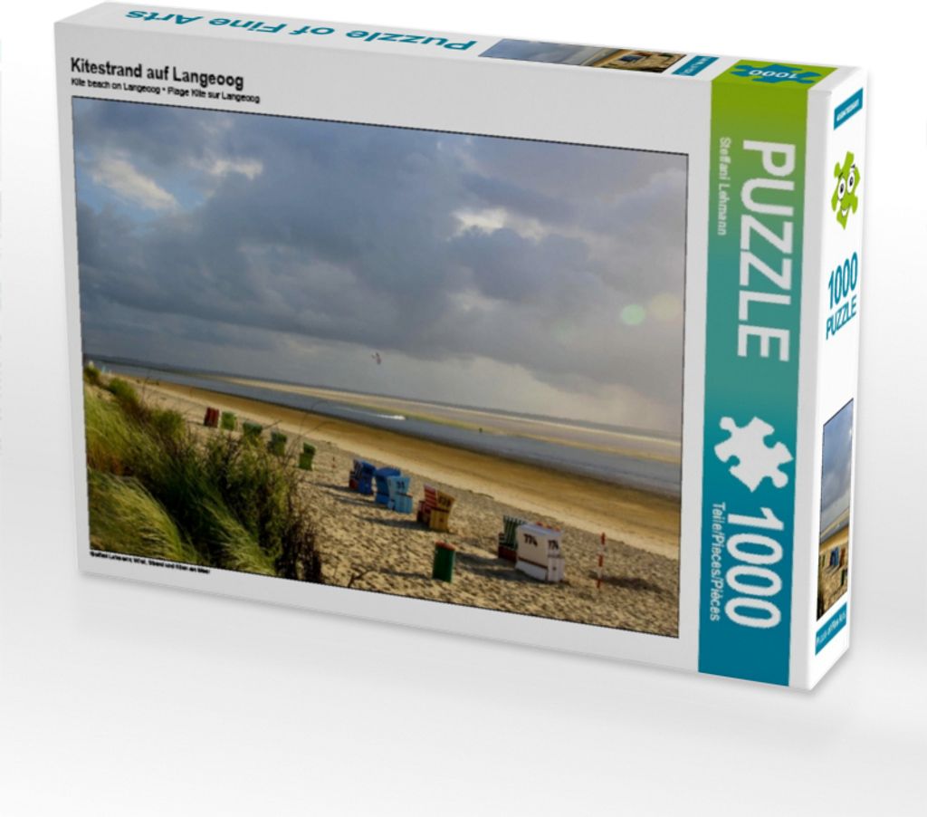 Calvendo Kitestrand auf Langeoog 1000 Teile Puzzle quer 640x480mm, Lehmann Steffani; 7414473