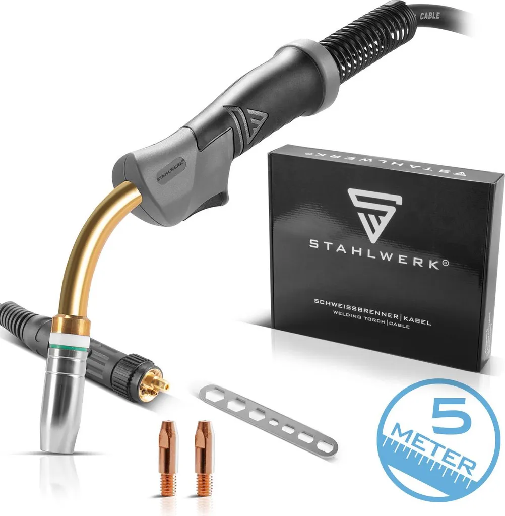 STAHLWERK Torcia MIG MAG AK25/MB25 5m - Attacco Euro Professionale