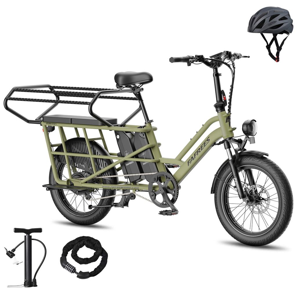 Longtail E-Bike Familie mit Klapplenker & Vollfederung – Produktbild 