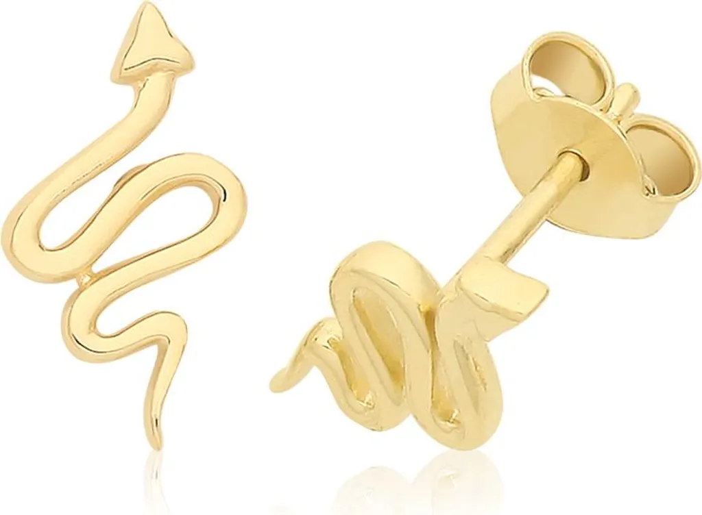 Boucles d'Oreilles en Or 375/1000 Finition Polie - Format 12mm x 6mm