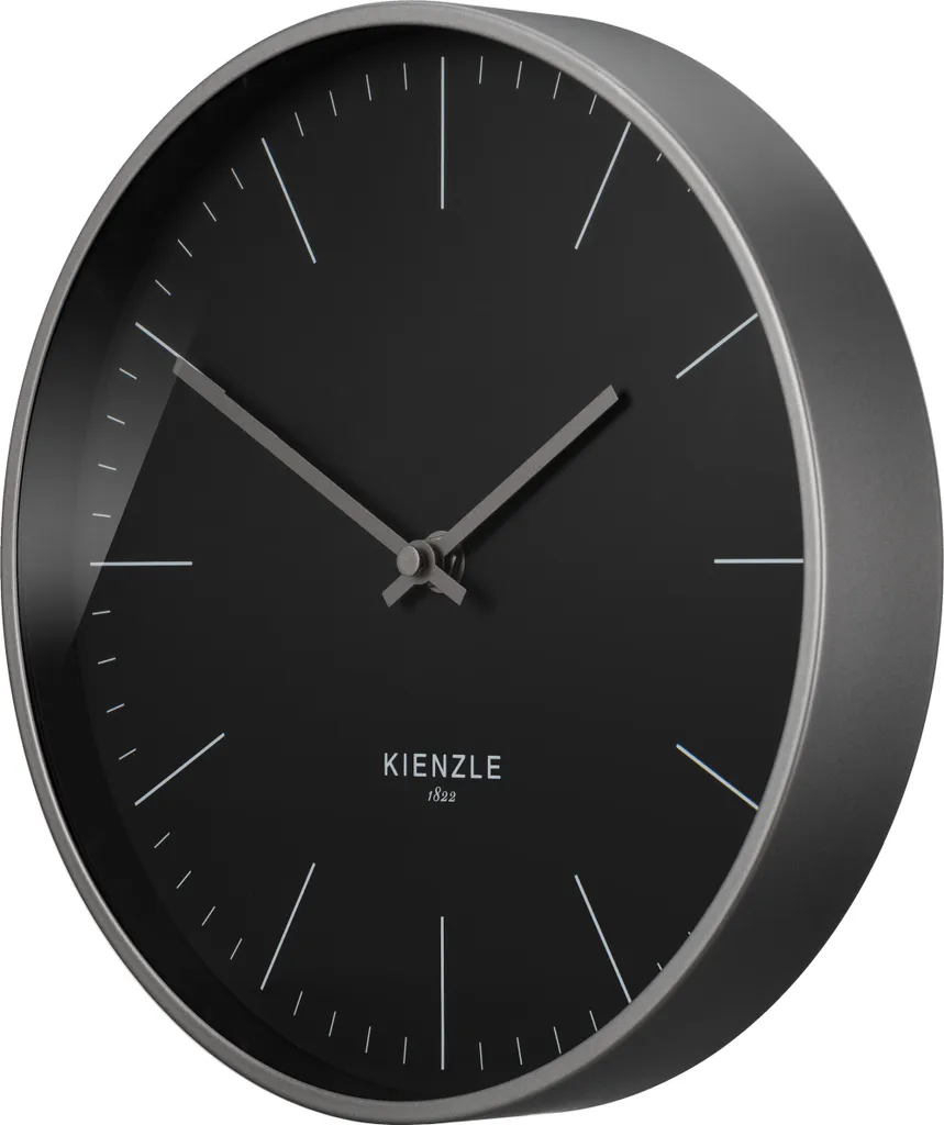 Kienzle Orologio da Parete Radiocontrollato Antracite 25 cm - Precisione Tedesca