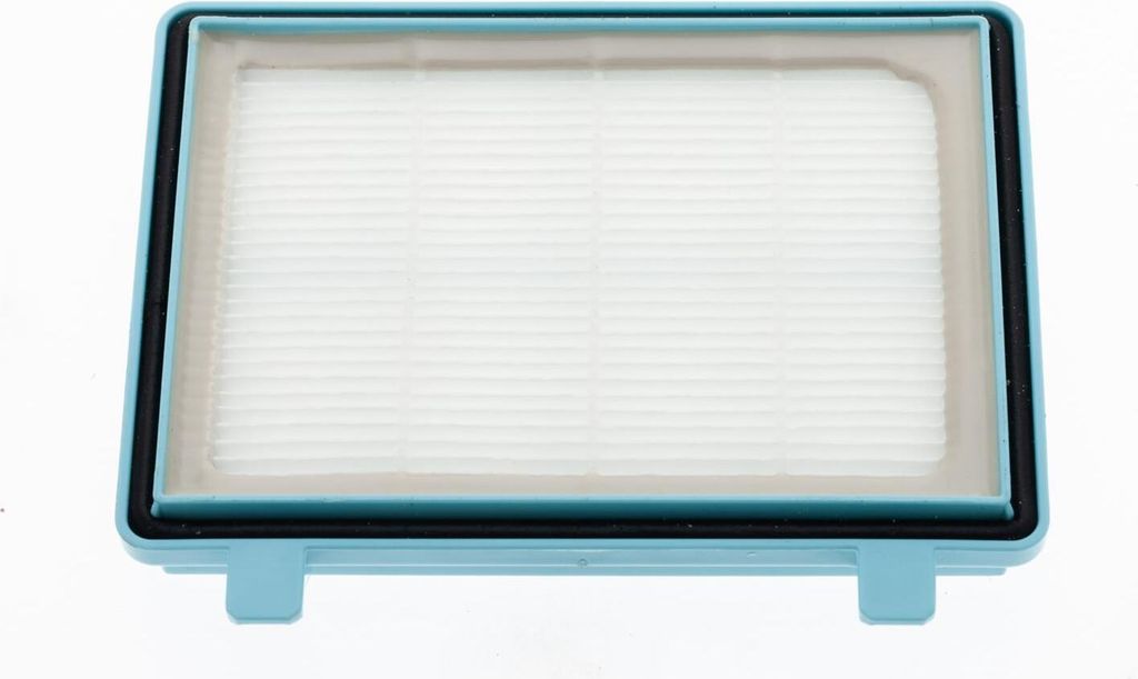 A vacuum cleaner HEPA filter on a white background.