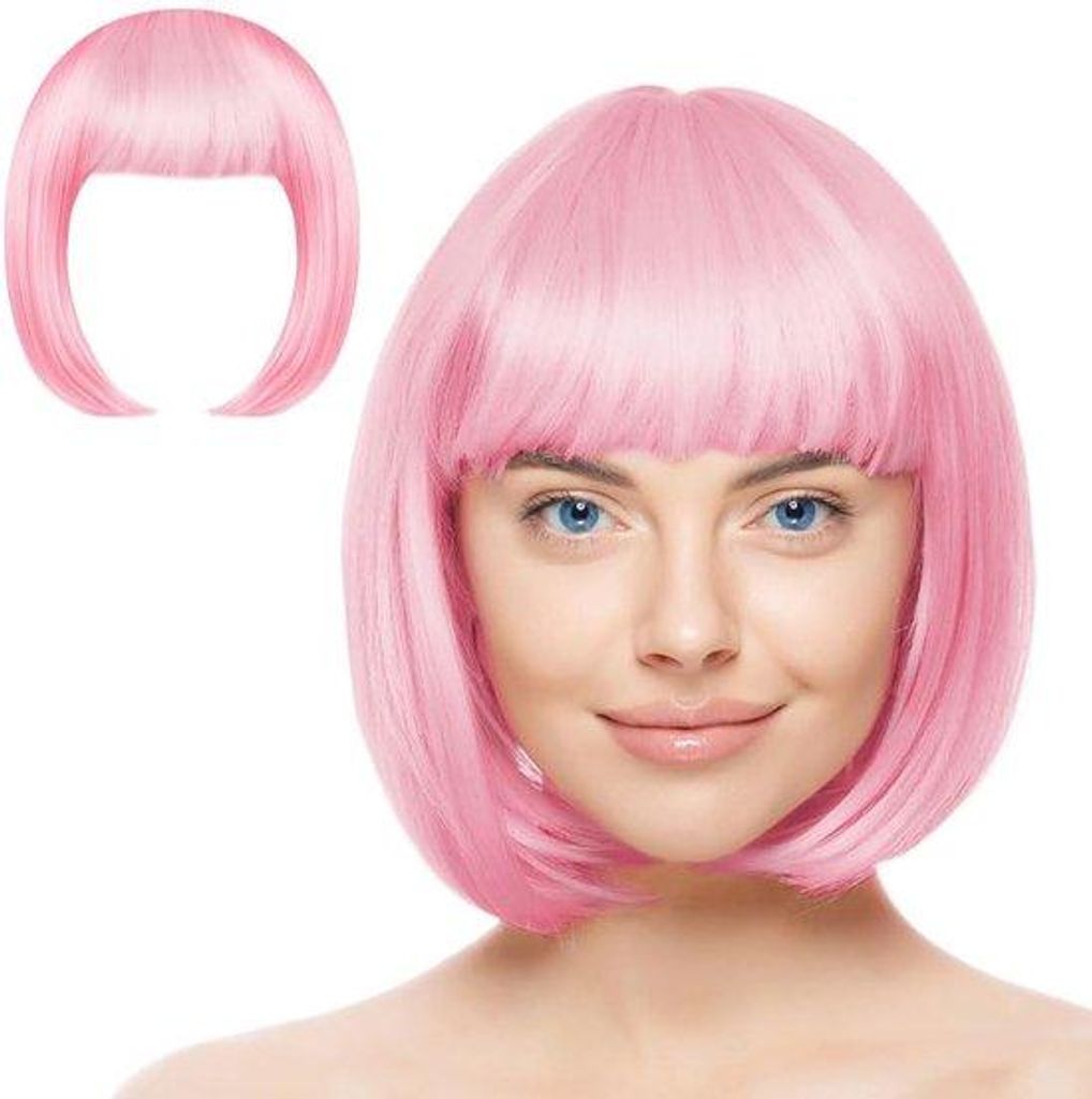 Kleiner roter Neoprenbobpruik mit 2 Haarnetzen