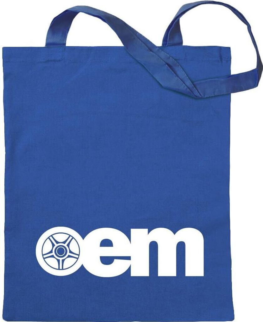 Kiwistar - Baumwolltasche - royalblau - OEM Style - Tragetasche Stoffbeutel Umhängetasche langer Henkel