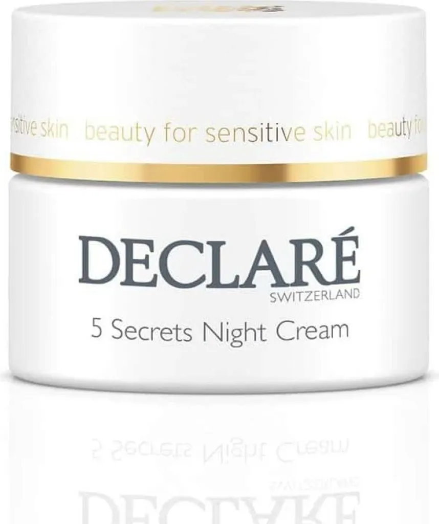 Crème de Nuit Visage DECLARÉ 5 Secrets 50ml pour un Teint Éclatant et Frais