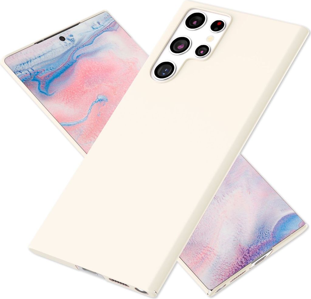 NALIA Ultra-Dünnes Hardcase für Samsung Galaxy S22 Ultra, Anti-Fingerabdruck Seidig-Matt Rutschfest Extra-Leicht 0,5mm Schlank, Harte Schutzhüll...