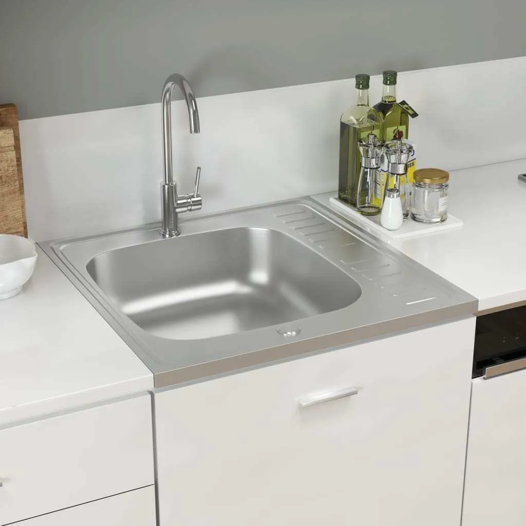 Set Lavello Inox Argento 600x600mm | Prezzo Stock The Living Store