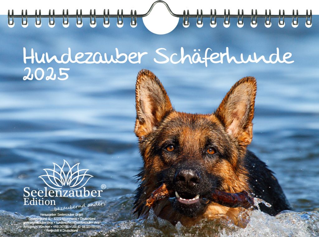 Hundezauber Schäferhunde DIN A5 Kalender für 2025 Welpen und Hunde - Seelenzauber
