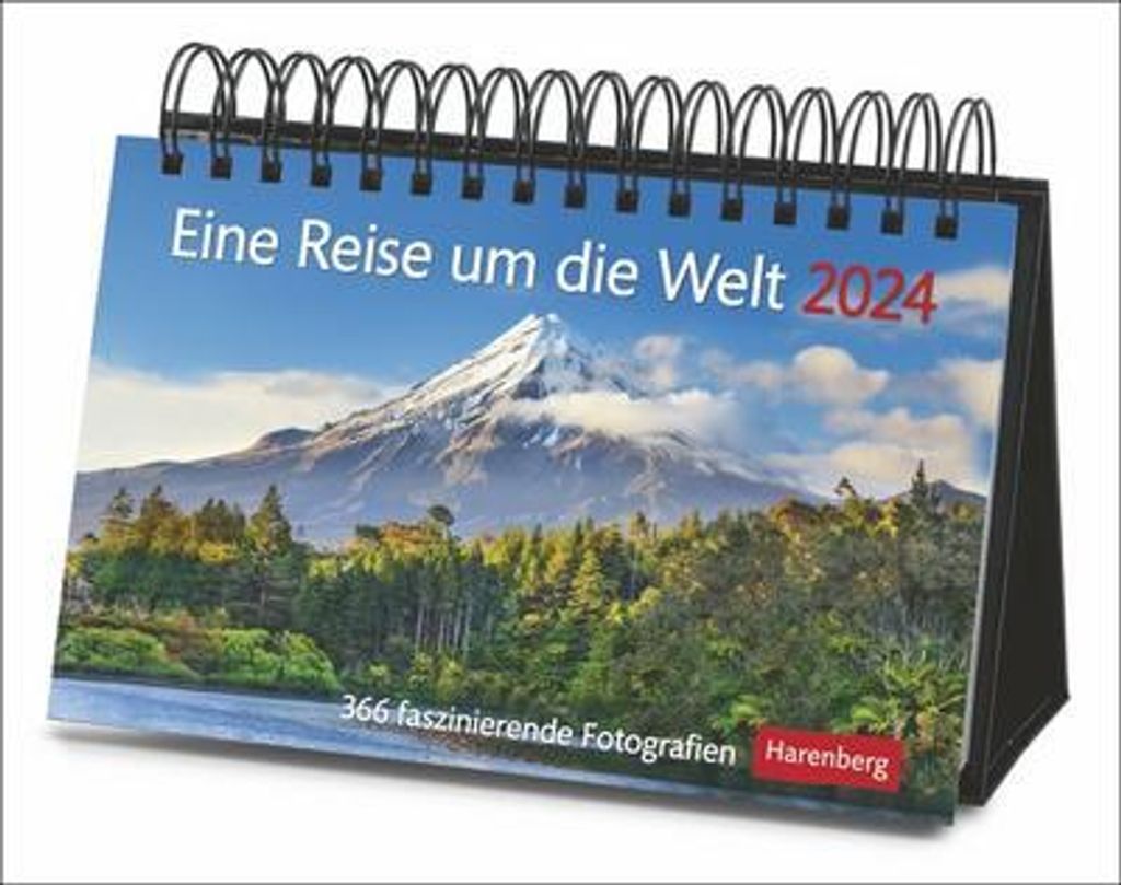 Eine Reise um die Welt Premiumkalender 2024. Tages-Tischkalender zum Umklappen, mit faszinierenden Aufnahmen aus aller Welt. Hochwertiger Foto-Tisc...