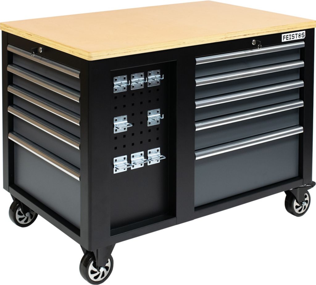 FEISTOS Hektor mobile Werkbank Schwarz 114x73x89cm