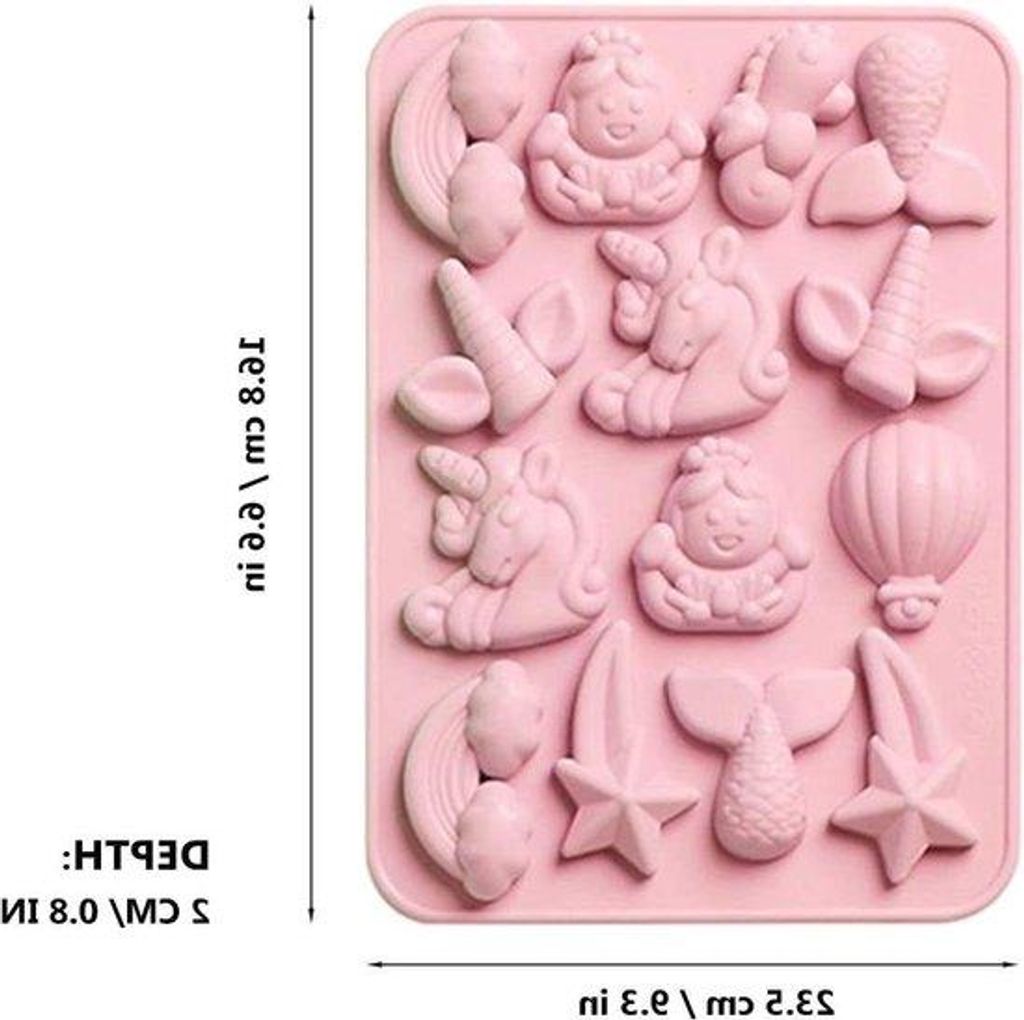 Silikon Form für Kuchen Dekoration Einhorn Meerjungfrau