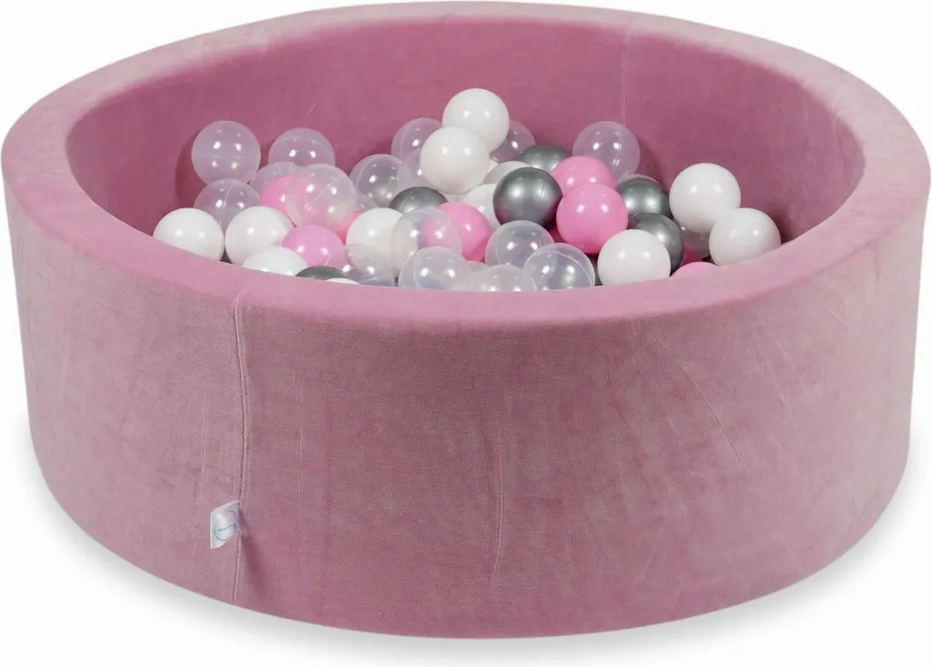 Piscine sèche pour bébé 90x30cm rose poudré : aire de jeu d'éveil