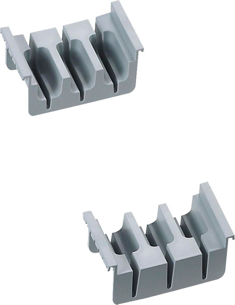 Ninka Messereinsatz Cuisio 96x44x53mm Messer Schubladeneinsatz Organizer für 3 Messer, Kunststoff grau