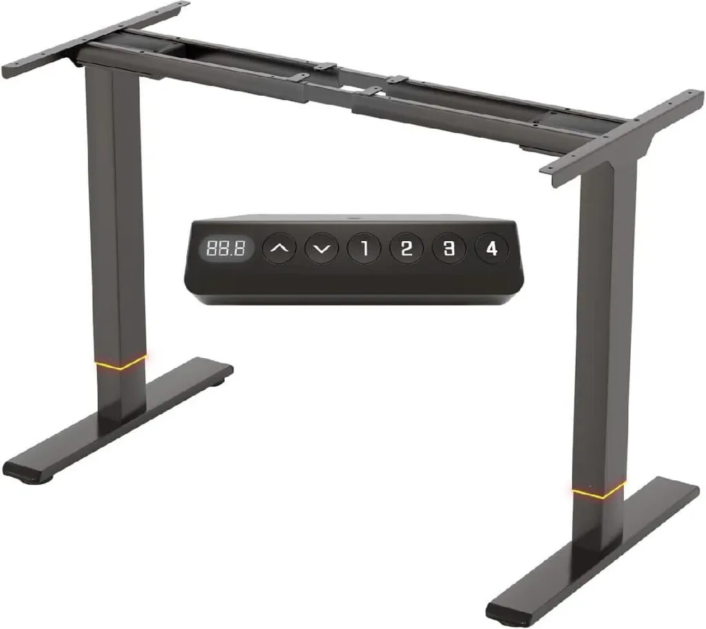 Bureau assis debout SANODESK Noir contre le mal de dos double moteur