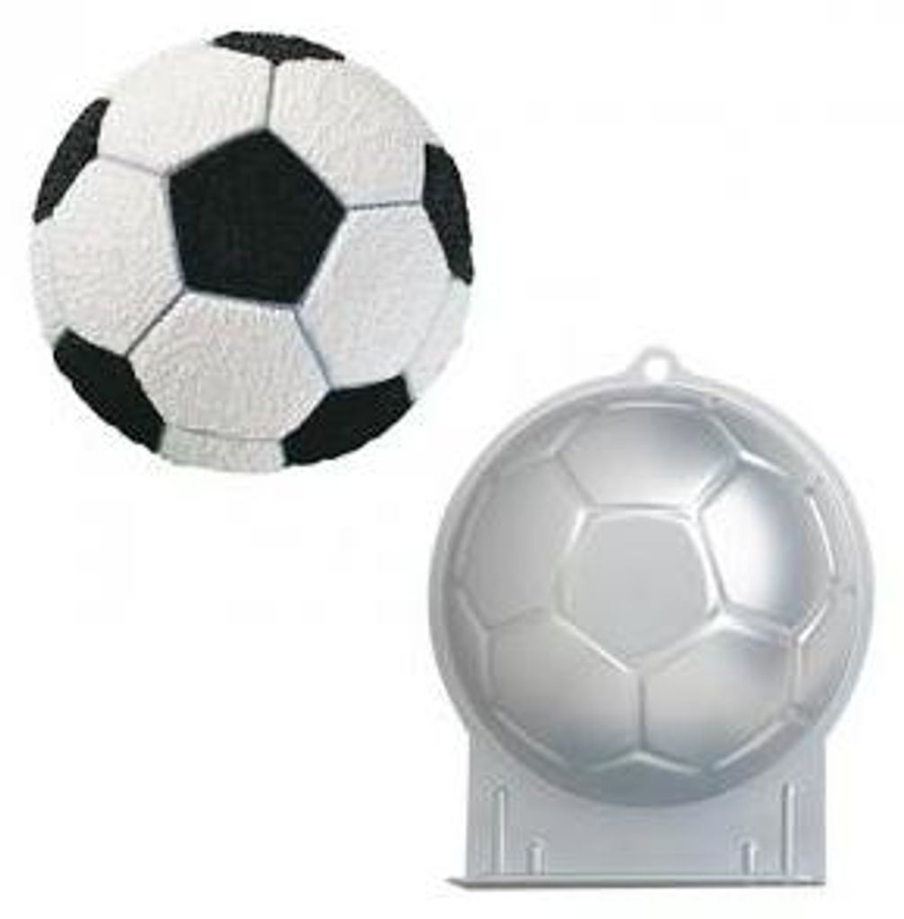 Wilton Backform aus Aluminium für Kuchen in Fußball- oder Produktbild 