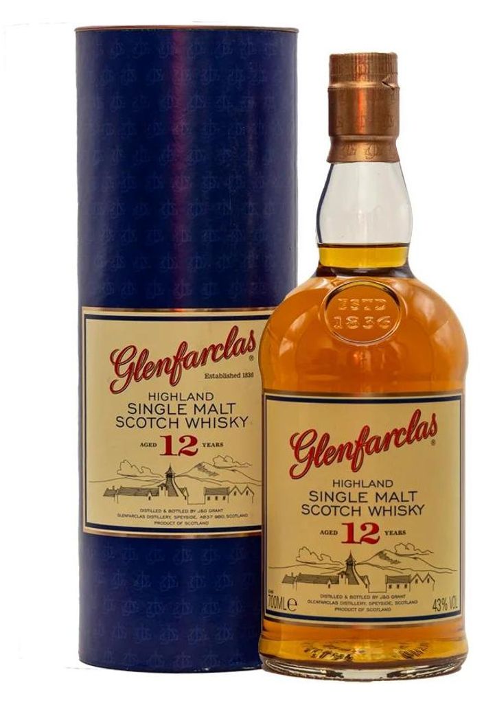 Glenfarclas 12 Years Old Highland Single Malt Scotch Whisky Immagine del prodotto 