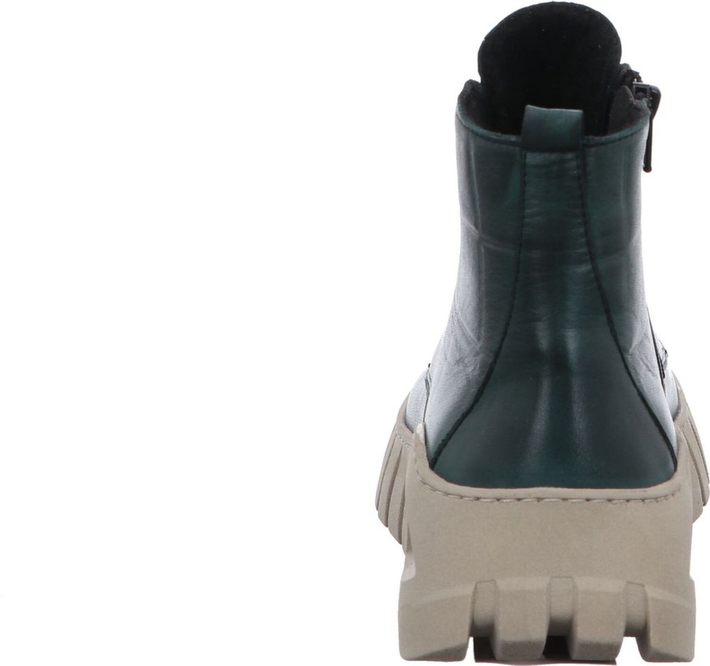 Gemini Damen Stiefelette geometrische Formen Reißverschluss Profilsohle 033309-02, Größe:37 EU, Farbe:Grün