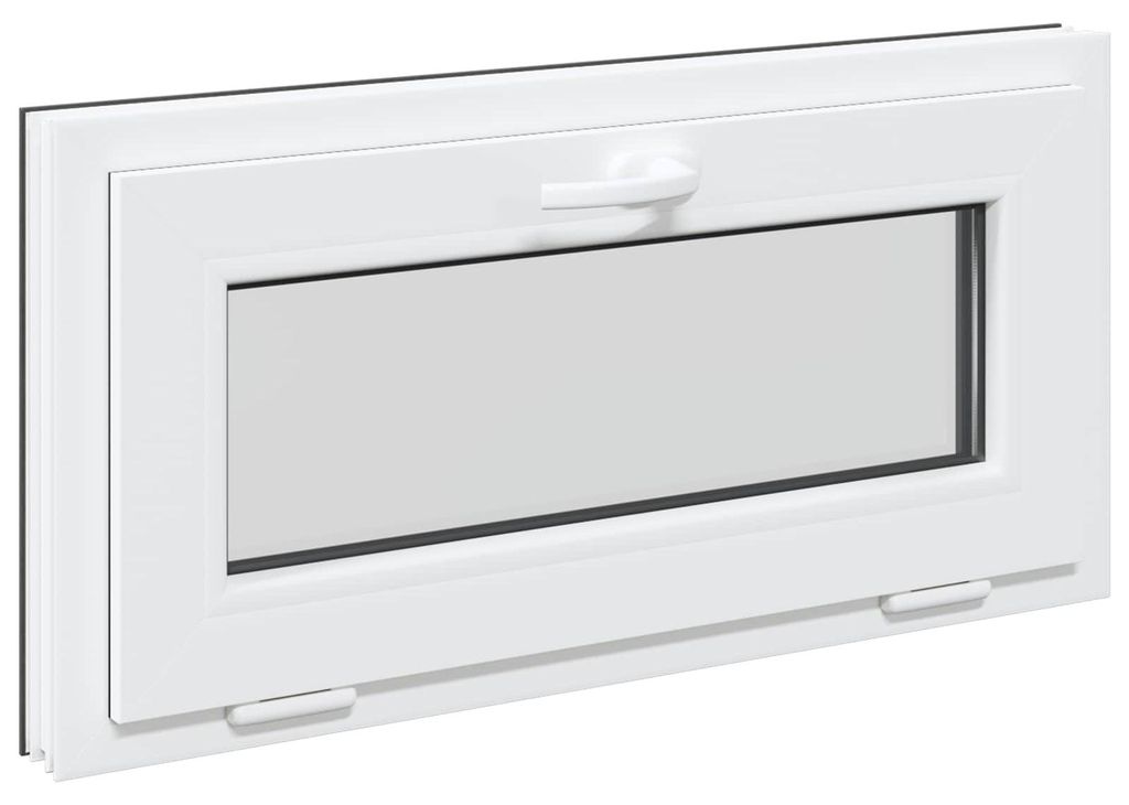 Kellerfenster RISOR 80 x 40 cm PVC und Glas Anthrazit