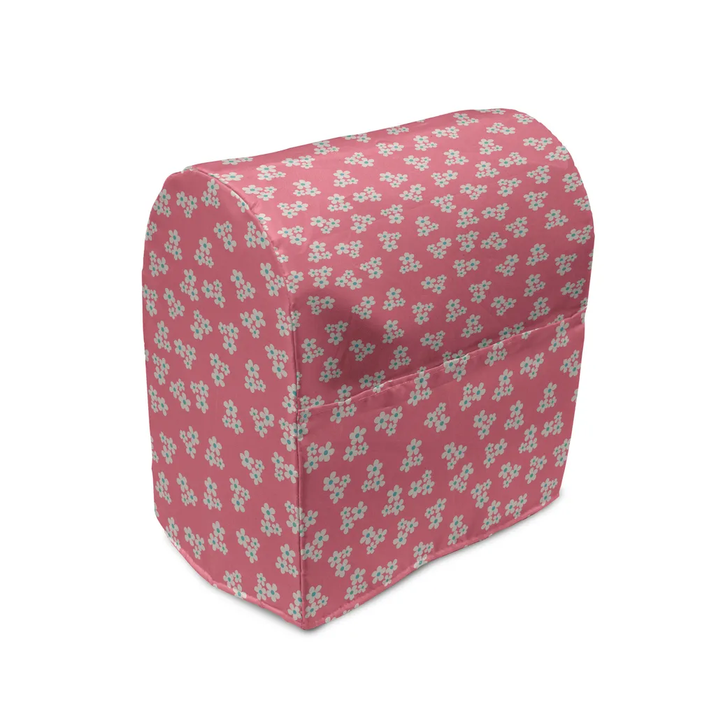 Housse Mixeur en Tissu avec Poches Latérales 36x39x24 cm Motif Marguerites
