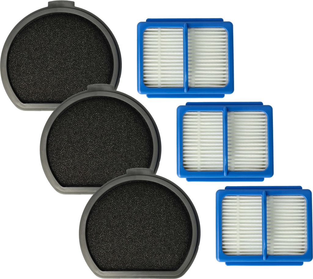 vhbw 3x Hauptfilter, 3x Vorfilter kompatibel mit AEG QX9-1-ALRG, QX9-1-ANIM, QX9, QX9-1-40GG, ASKQX9 Staubsauger