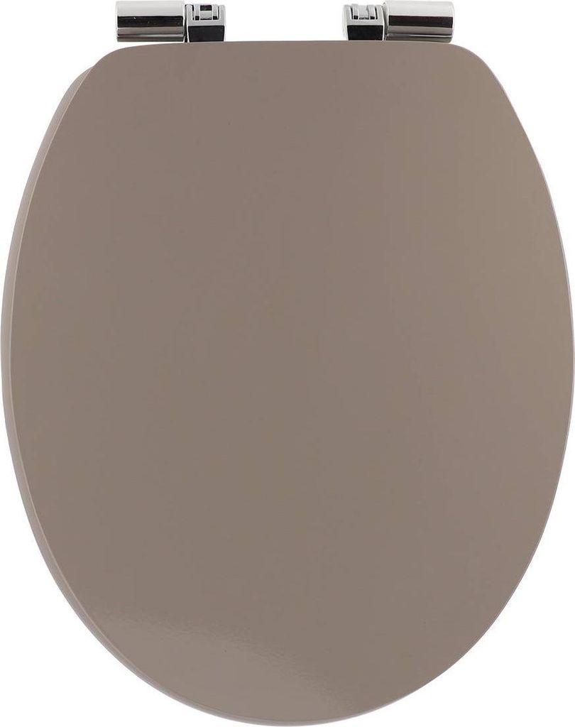 Wc-sitz mdf 18 zoll uni befestigungen abs chrom fallbremse - taupe - Tendance