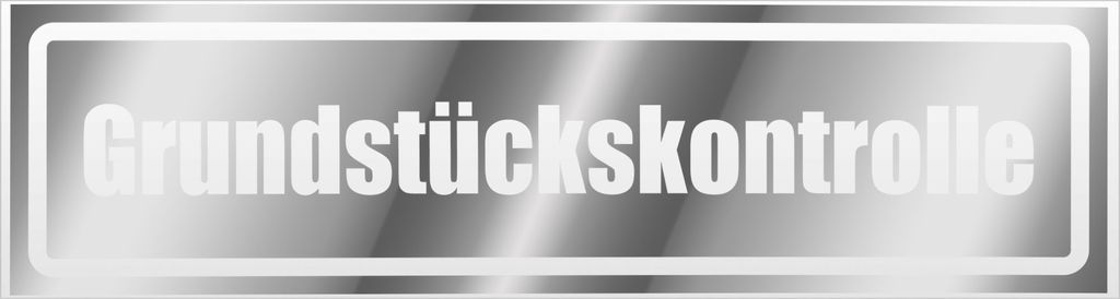 Kiwistar Grundstückskontrolle invertiert Magnetschild Schild magnetisch - 45cm Chrom - Magnetfolie für Auto PKW Kfz