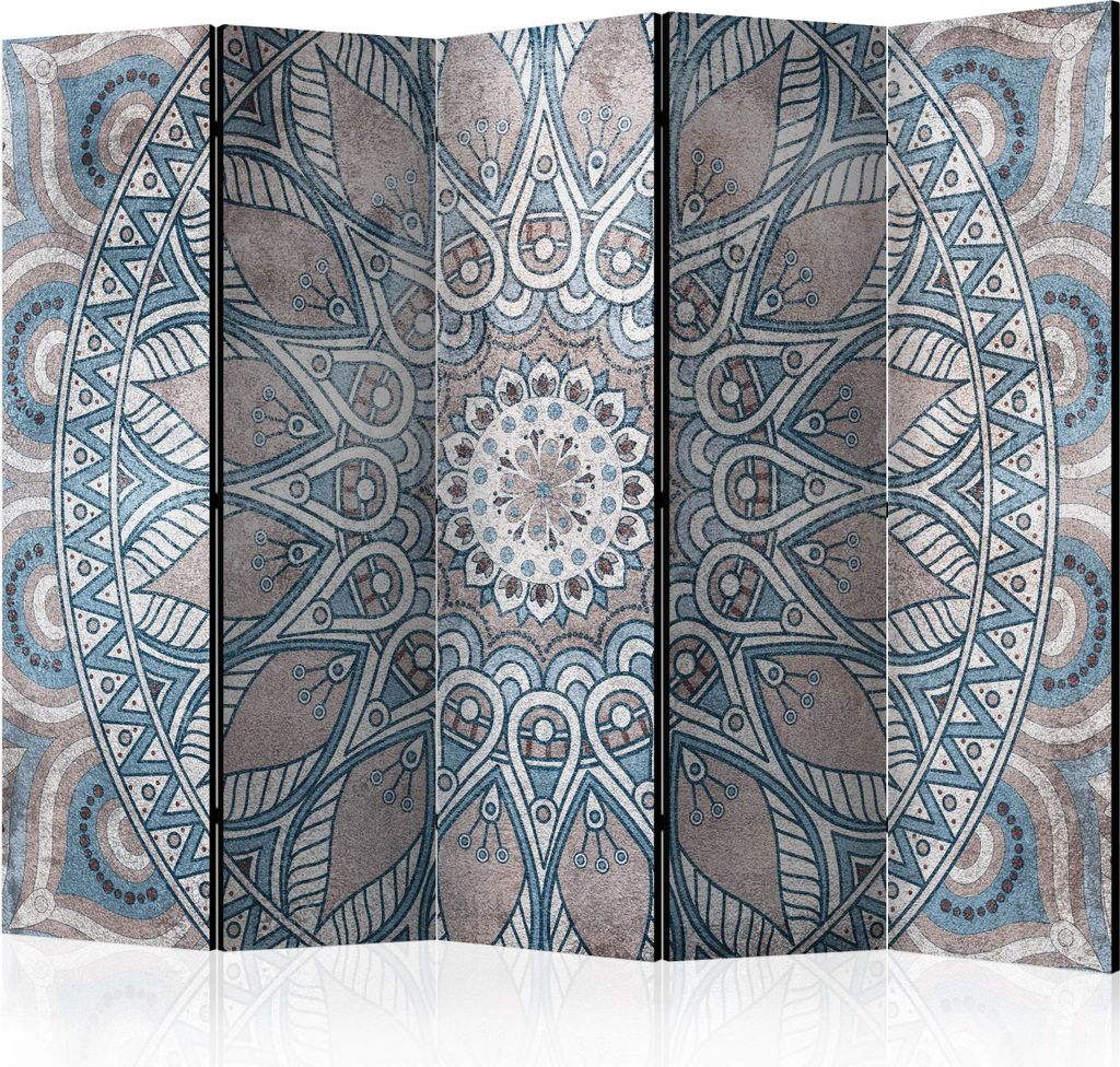 Neuheit! Dekorativer Paravent Raumteiler Trennwand Foto-Paravent Spanische Wand XXL MANDALA 225x172 cm p-C-0038-z-c