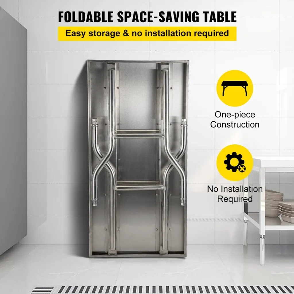 Table de travail inox pliable FlexiPrep - Capacité 772 lbs 48x30p