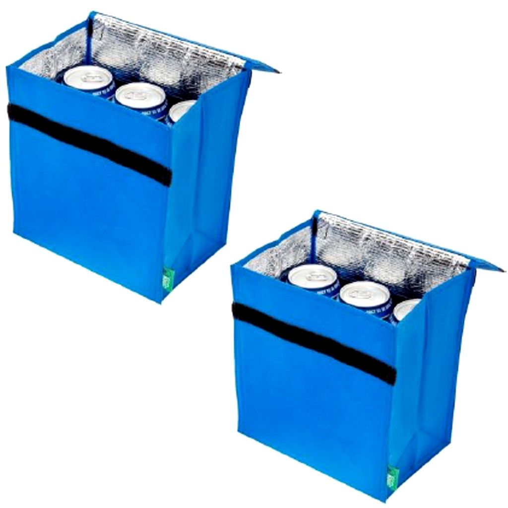 Kühltasche Thermo Doppel Picknick Camping Mini Lunchtaschen Lsoliertaschen Blau 
