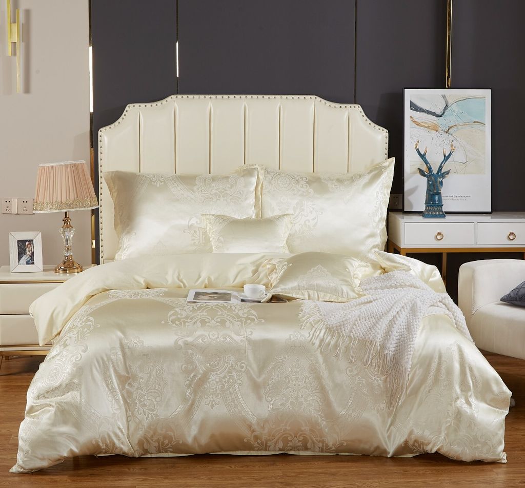 Bettwäsche 160X200, Baumwolle, Satin-Bettwäsche, Kissenbezüge 70X80, Kissenbezüge 40X40