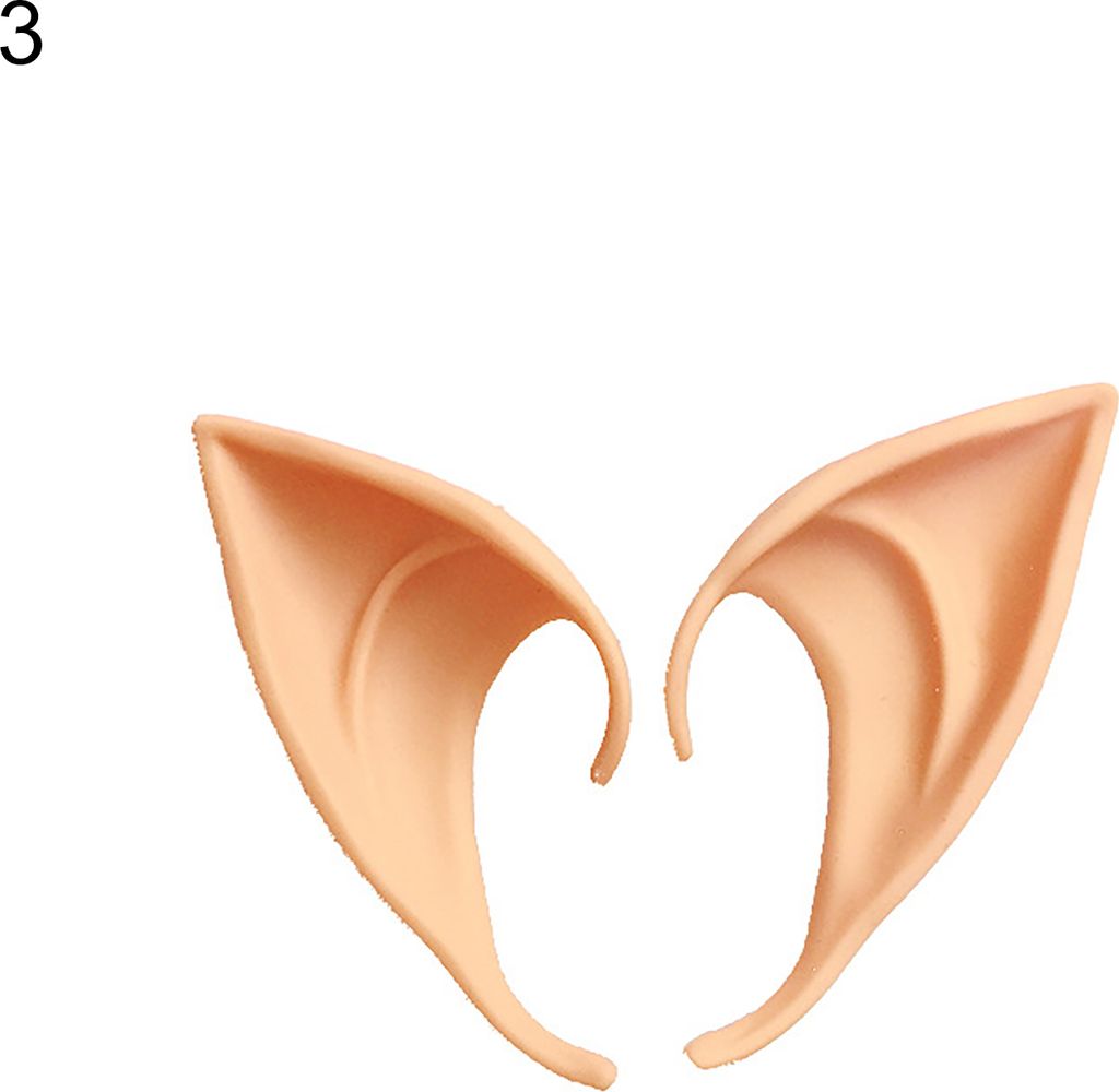 1 Paar Cosplay Kostüm Elfenohren Geheimnisvolle kreative Emulsion Latex Engelsohren Halloween Dekoration-3