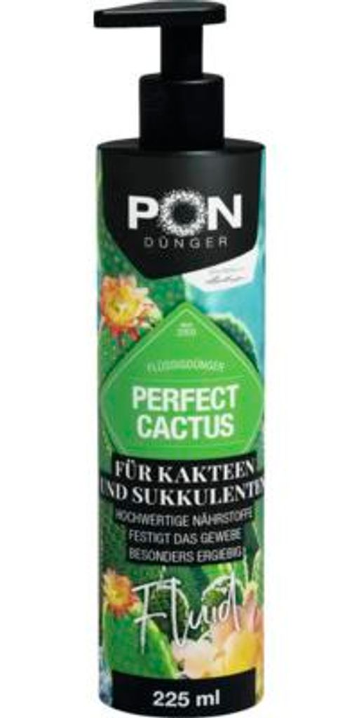 PON Dünger PERFECT CACTUS Fluid 225 ml | Flüssigdünger für Kakteen und Sukkulenten | 18590