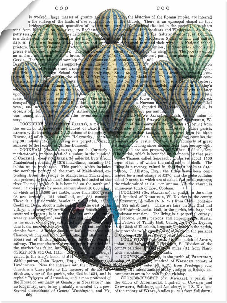 ARTland Poster Pinguin in Schwebehängematte Größe: 45x60 cm