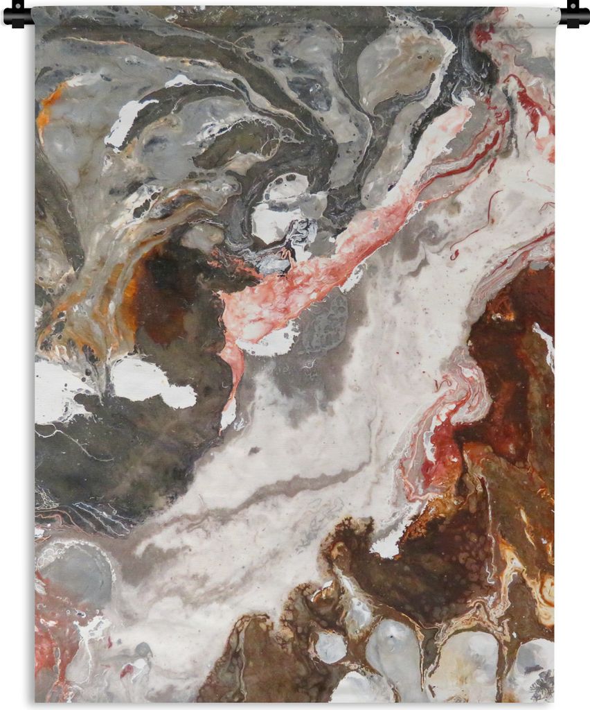 MuchoWow Wandteppich Wandbehang Granit - Regenbogen - Pflastersteine 120x160 cm Tapisserie Dekoration Wandtuch - Wohnzimmer - Moderne