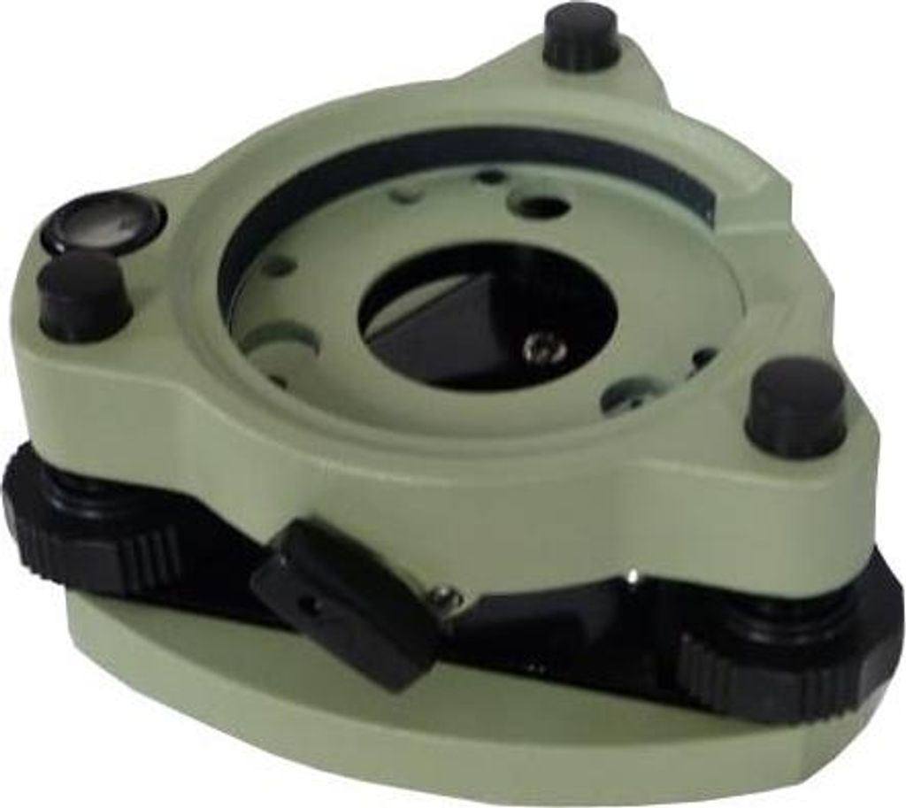 Dreifuß TL-1 - Universelle grüne Stativbasis mit Libelle und Feineinstellung, 5/8" Gewinde für Vermessungsgeräte und Totalstationen