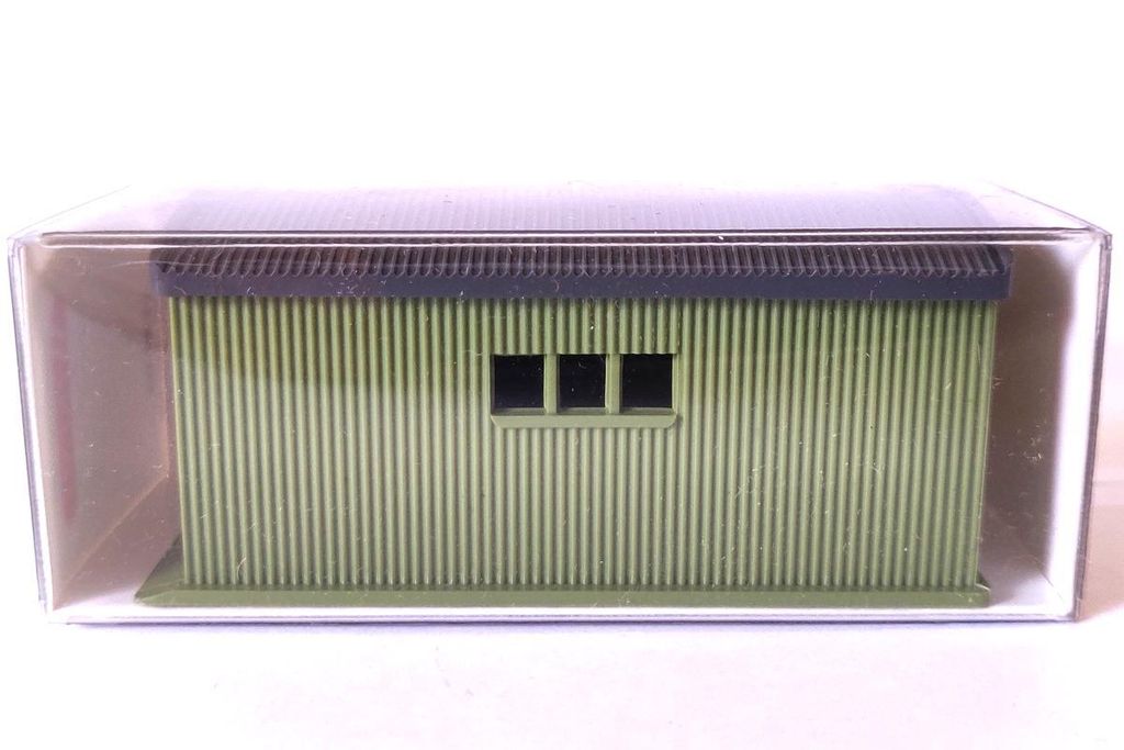 Wiking 114001 Wellblechgarage schwarz/grün Maßstab 1:87 Modellauto