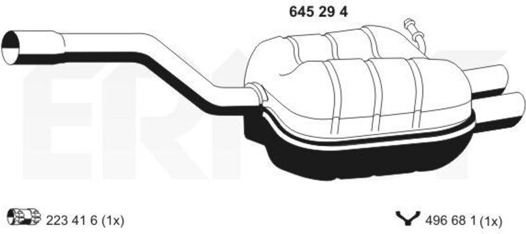 ERNST 645294 Endschalldämpfer für SKODA Octavia II Combi Produktbild 