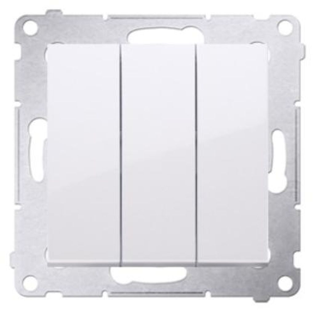 interrupteur de série (module) 3 bornes à fiches blanc 10AX Image du produit 