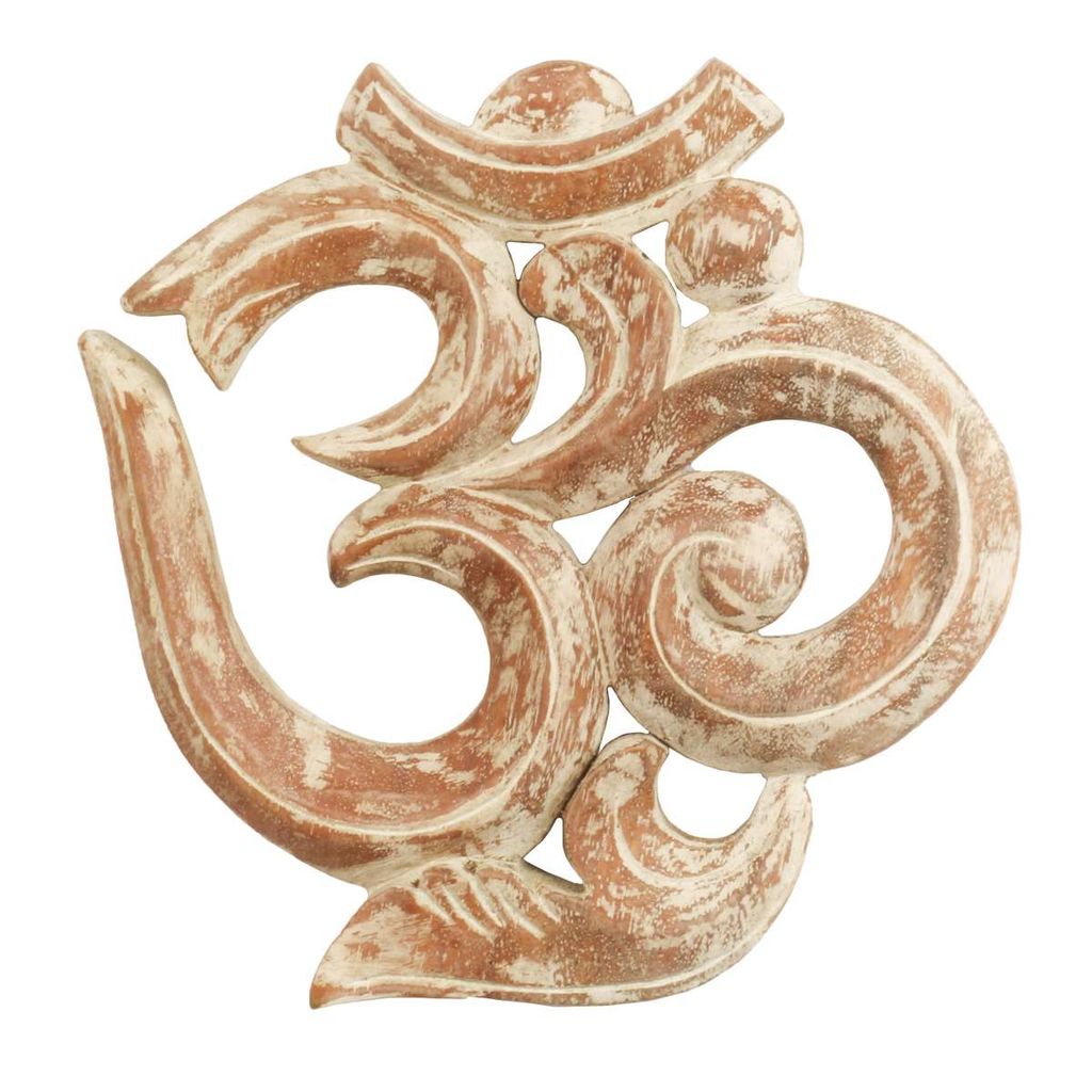 Om Symbol Aum Ohm Zeichen Mandala Relief Mantra Devanagari Deko Soar Holz Rund 