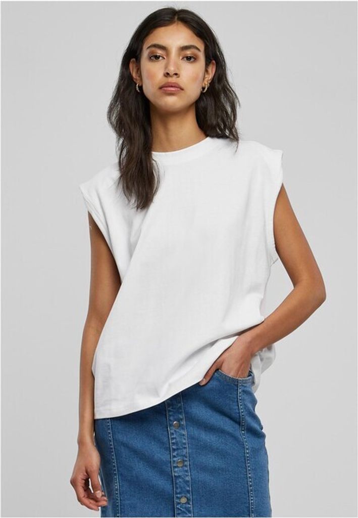 TB5028 - Ladies Organic Heavy Padded Shoulder Tank Top white L