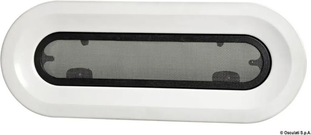 Hublot ovale anti-infiltration Bomar Flagship 141x357 mm avec moustiquaire