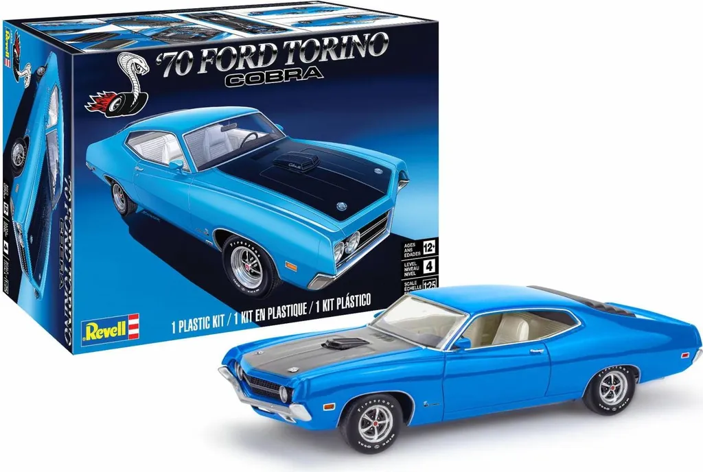 Voiture Miniature 1970 Ford Torino Cobra Échelle 1/18 Collection Métal