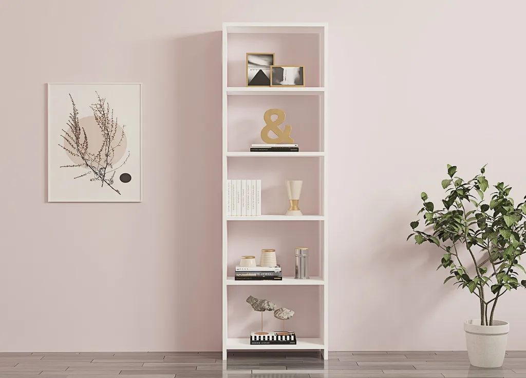 Skye Decor Bibliothèque blanche New - Étagère de rangement 160 x 50 cm