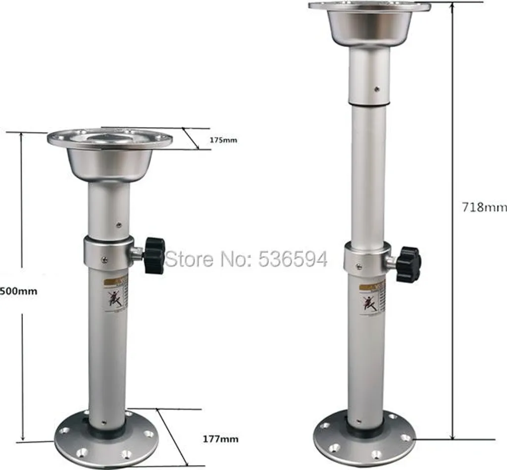 Support de table pour bureau et camping-car réglable 500-718mm