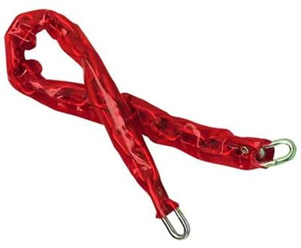 Chaîne Antivol Ronde pour Cadenas 7,5 mm x 120 cm en Acier Cémenté Noir
