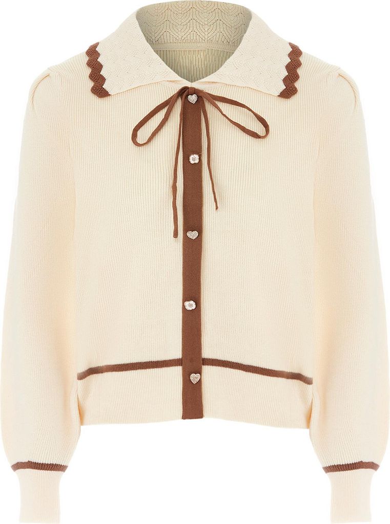 NAEMI damen strickjacke - wollweiss, XS/S