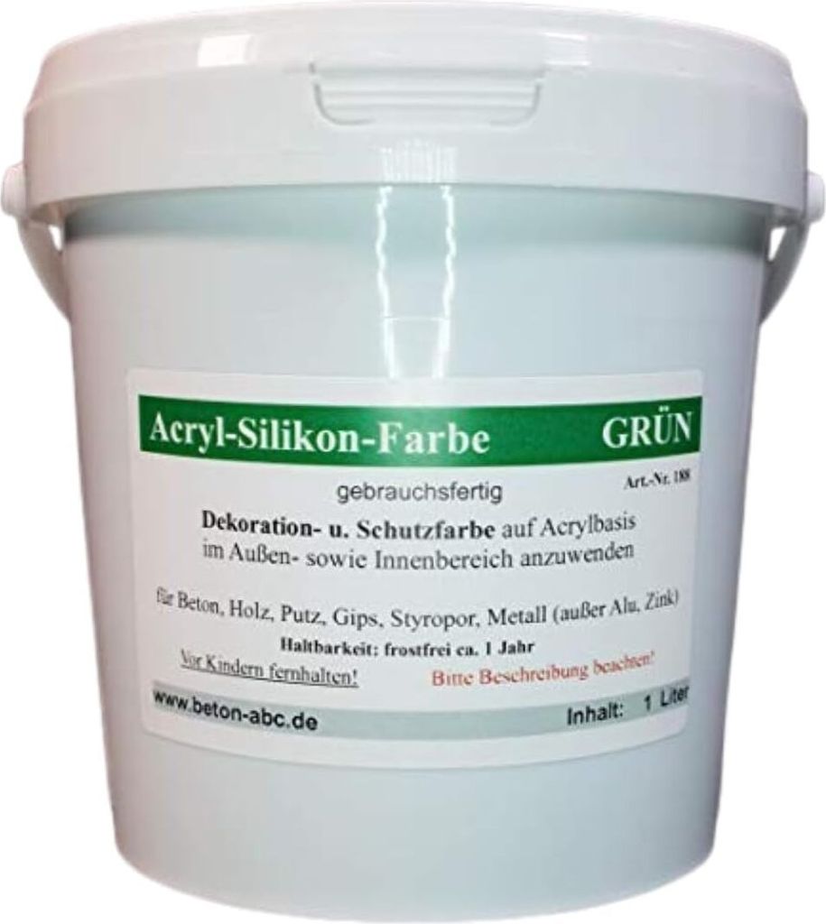 Grüne Acryl-Silikonfarbe für Beton & Fassaden, Produktbild 