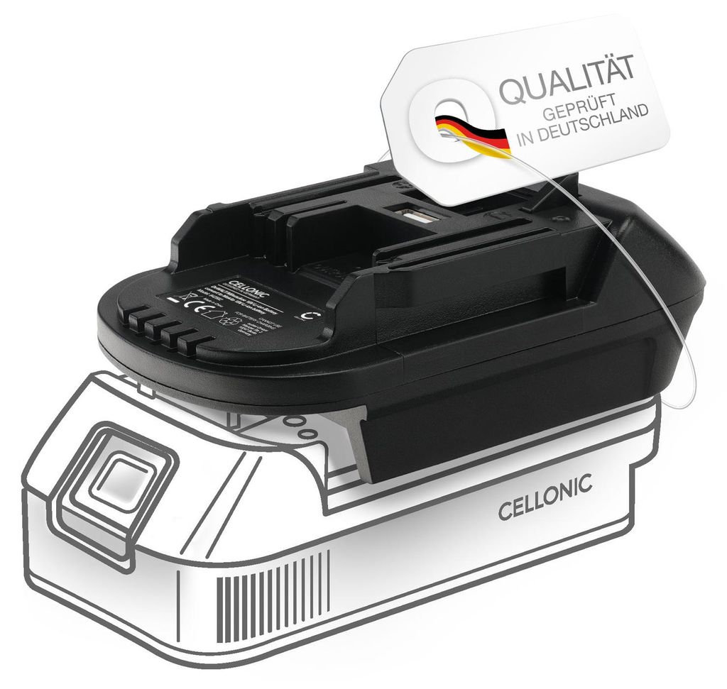 CELLONIC Akku-Adapter kompatibel mit DeWalt / Milwaukee Produktbild 